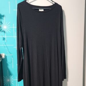 Ava & Viv Black Ribbed Maxi Dress